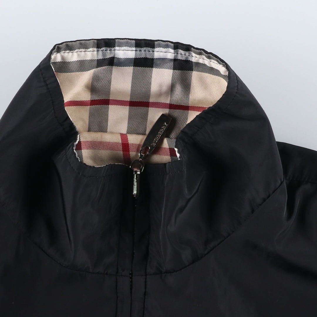 Burberry LONDON Check Pattern Reversible Swing Top Sport Jacket, Women's Size XL (Equivalent), Vintage cotton black type Vintage Second Hand