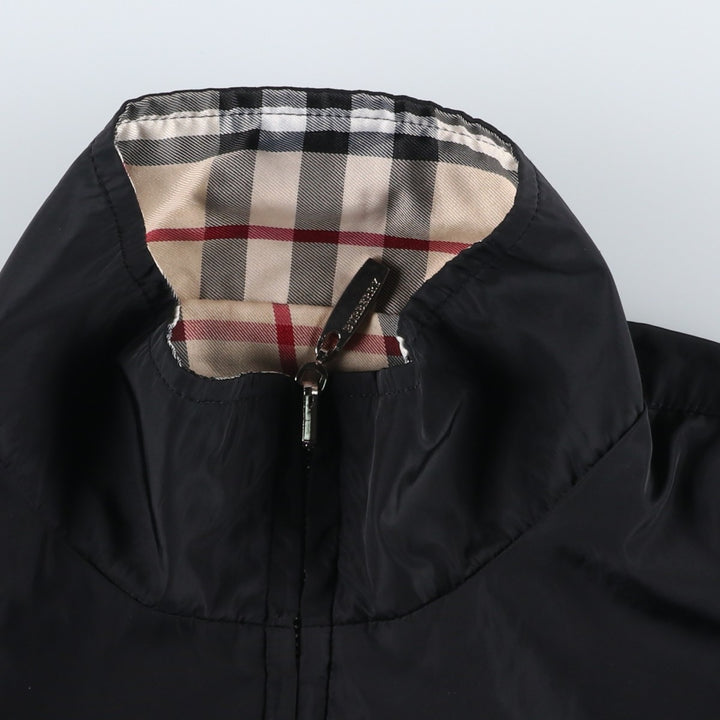 Burberry LONDON Check Pattern Reversible Swing Top Sport Jacket, Women's Size XL (Equivalent), Vintage cotton black type Vintage Second Hand