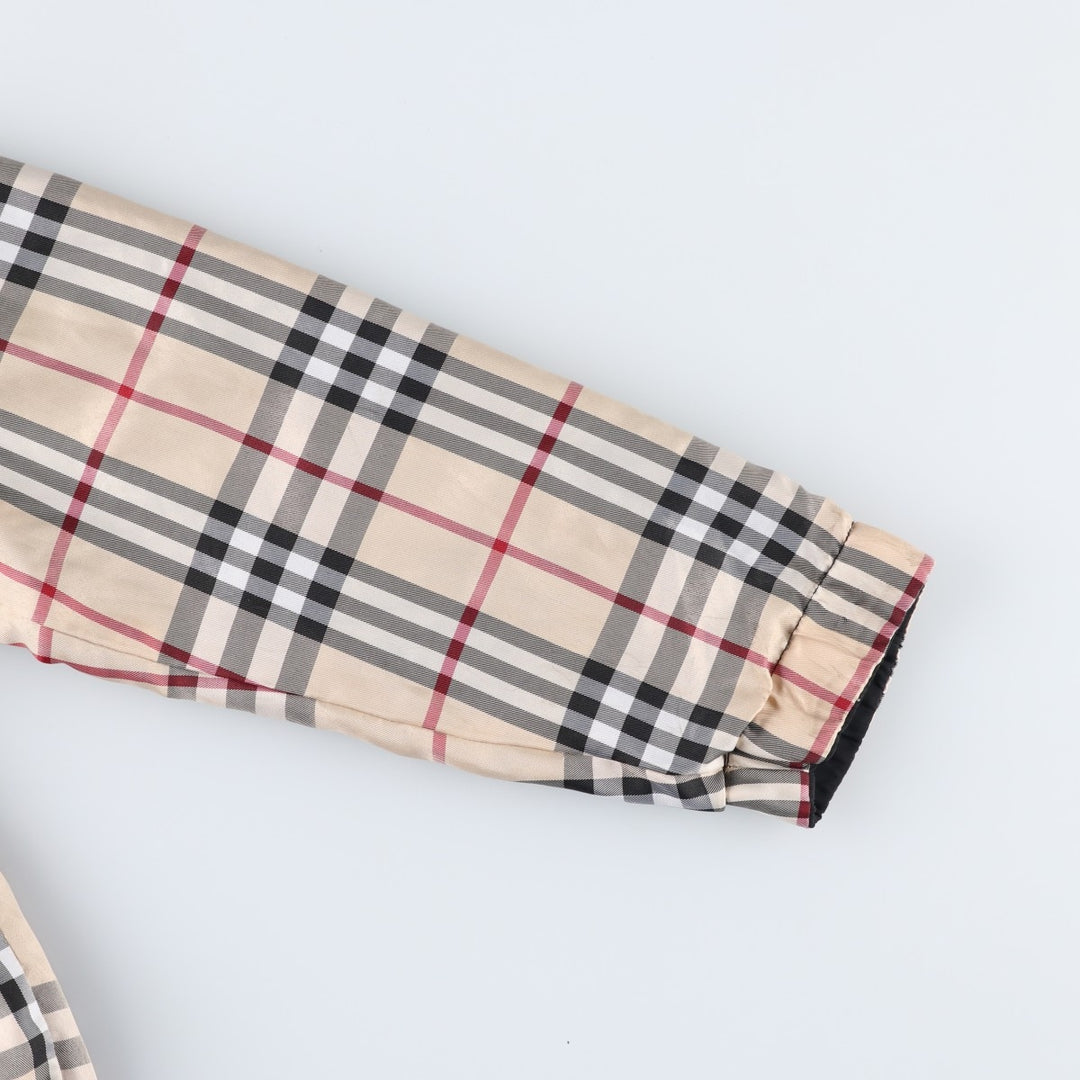 Burberry LONDON Check Pattern Reversible Swing Top Sport Jacket, Women's Size XL (Equivalent), Vintage cotton black type Vintage Second Hand