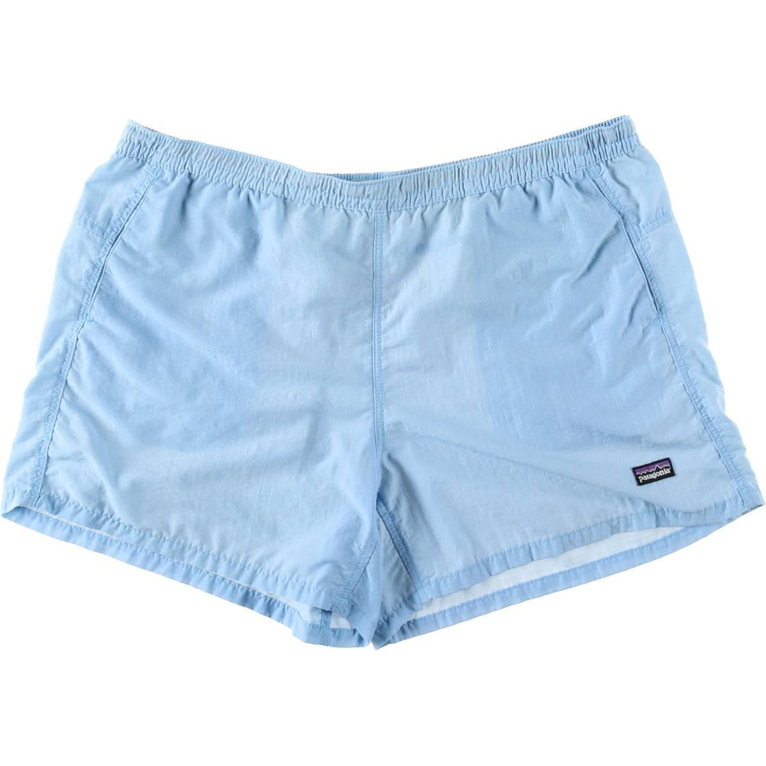 2000'S Patagonia Baggies Shorts 57055S5 Nylon Shorts (Women's Size L) Nylon Blue type light blue Vintage Second Hand