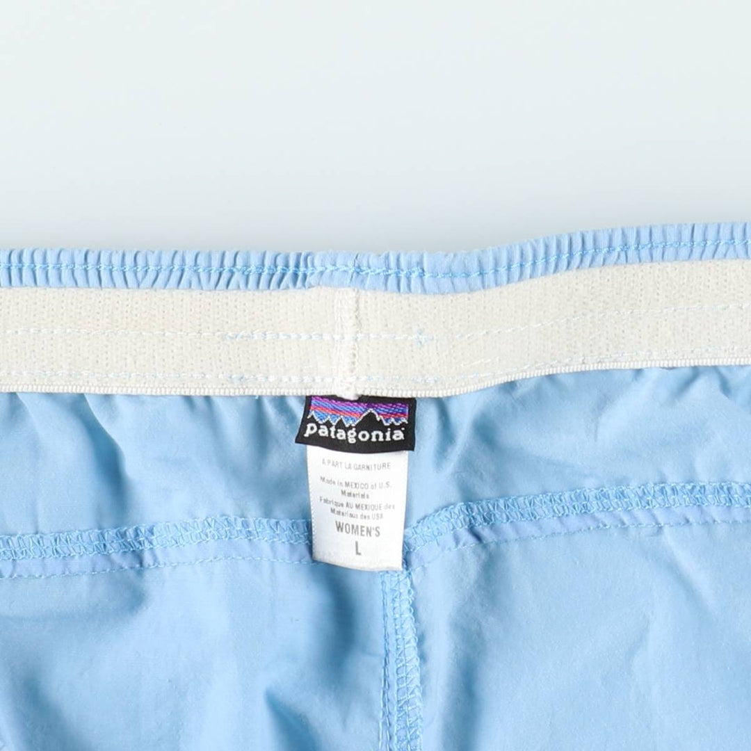 2000'S Patagonia Baggies Shorts 57055S5 Nylon Shorts (Women's Size L) Nylon Blue type light blue Vintage Second Hand