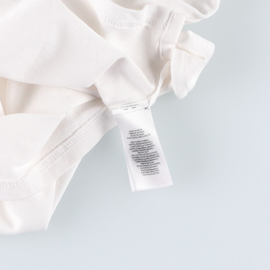 Ralph Lauren POLO RALPH LAUREN Short-Sleeve Polo Shirt, Women's Size XL (approx.) cotton white type Vintage Second Hand