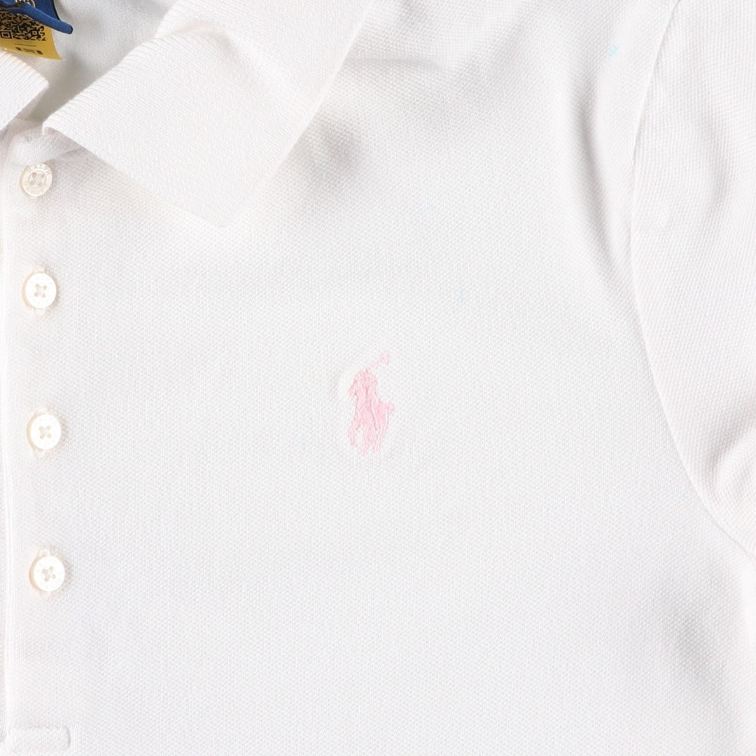 Ralph Lauren POLO RALPH LAUREN Short-Sleeve Polo Shirt, Women's Size XL (approx.) cotton white type Vintage Second Hand