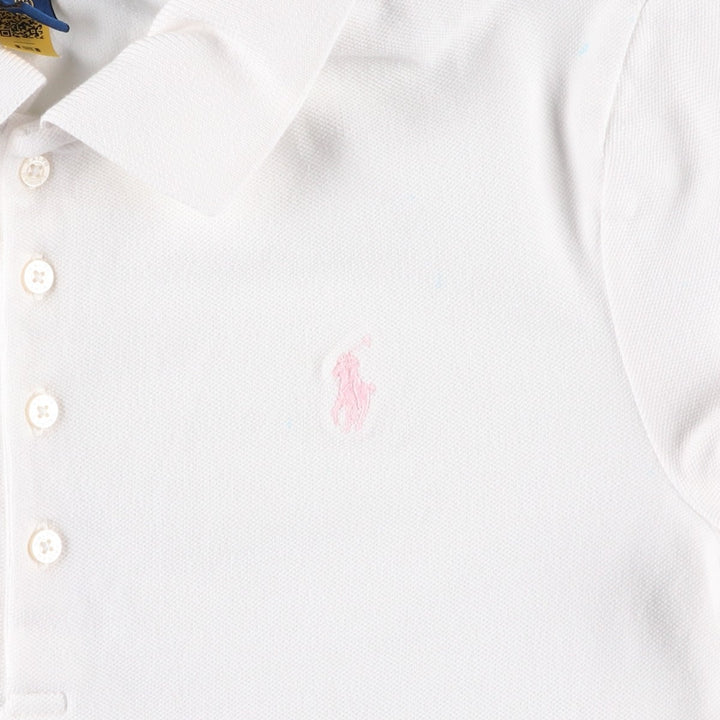 Ralph Lauren POLO RALPH LAUREN Short-Sleeve Polo Shirt, Women's Size XL (approx.) cotton white type Vintage Second Hand
