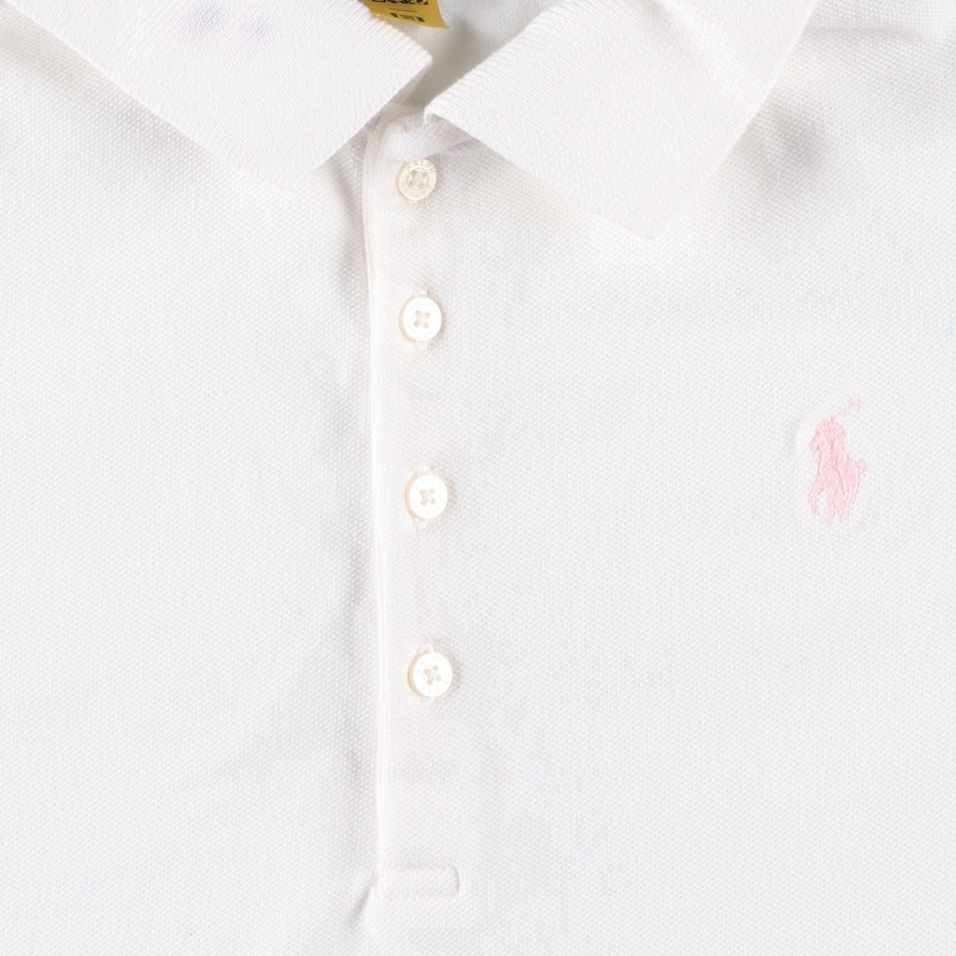 Ralph Lauren POLO RALPH LAUREN Short-Sleeve Polo Shirt, Women's Size XL (approx.) cotton white type Vintage Second Hand