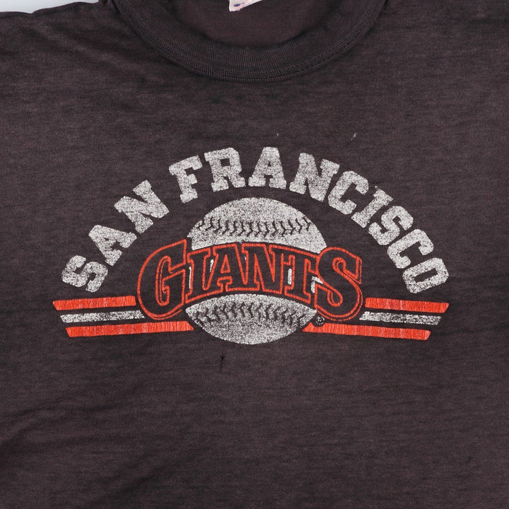 80'S Champion Tricolor Tag MLB San Francisco Giants Sports Print T-Shirt, Women's Size M (approx.) unclear brown type Vintage Second Hand