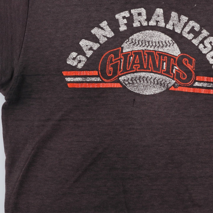 80'S Champion Tricolor Tag MLB San Francisco Giants Sports Print T-Shirt, Women's Size M (approx.) unclear brown type Vintage Second Hand