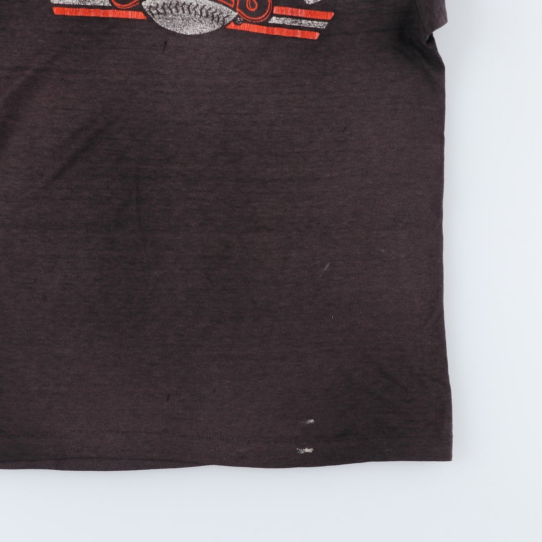 80'S Champion Tricolor Tag MLB San Francisco Giants Sports Print T-Shirt, Women's Size M (approx.) unclear brown type Vintage Second Hand