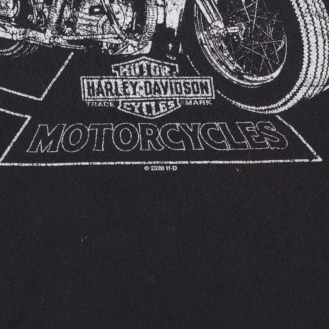Harley-Davidson Cut-off Sleeveless Motorcycle T-Shirt, Women's Size L (approx.) unclear black type Vintage Second Hand