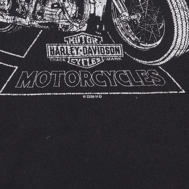 Harley-Davidson Cut-off Sleeveless Motorcycle T-Shirt, Women's Size L (approx.) unclear black type Vintage Second Hand