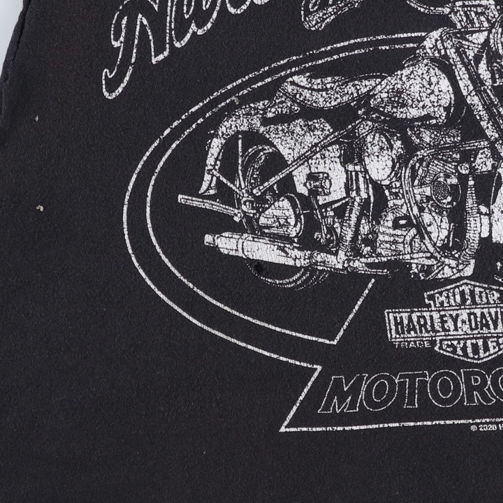 Harley-Davidson Cut-off Sleeveless Motorcycle T-Shirt, Women's Size L (approx.) unclear black type Vintage Second Hand