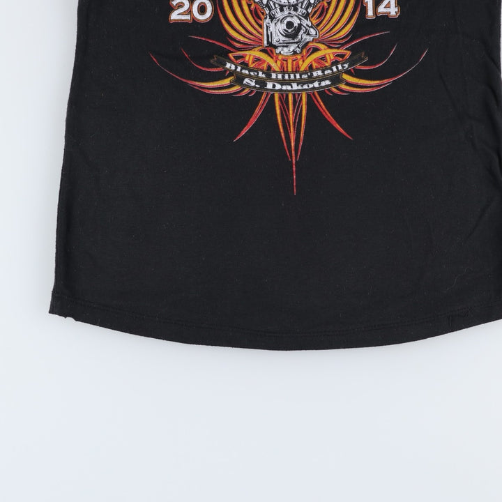 Glassy 74th Sturgis Motorcycle Rally Motorcycle Tank Top (Women's Size M) polyester black type Vintage Second Hand