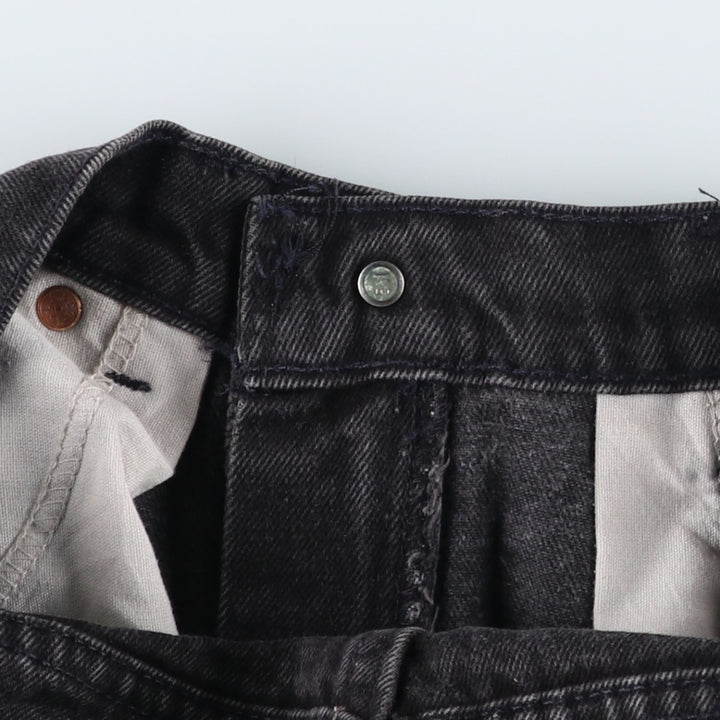 90'S Levi's 10912-4159 Slim Fit Tapered Leg Orange Tab Black Tapered Denim Pants, Women's Size L (W28 equivalent) cotton black type Vintage Second Hand