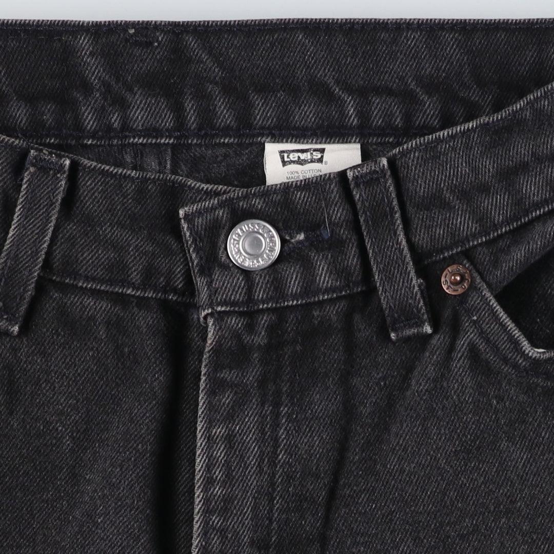 90'S Levi's 10912-4159 Slim Fit Tapered Leg Orange Tab Black Tapered Denim Pants, Women's Size L (W28 equivalent) cotton black type Vintage Second Hand