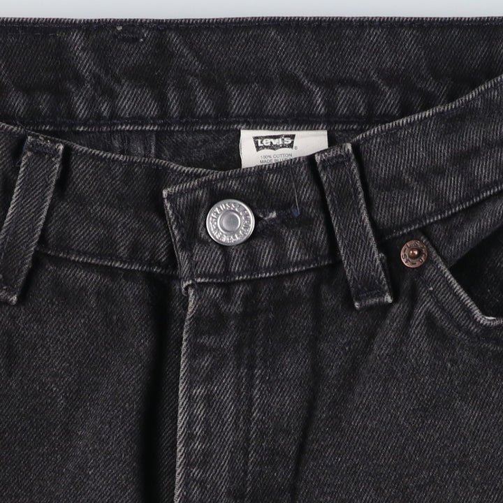 90'S Levi's 10912-4159 Slim Fit Tapered Leg Orange Tab Black Tapered Denim Pants, Women's Size L (W28 equivalent) cotton black type Vintage Second Hand