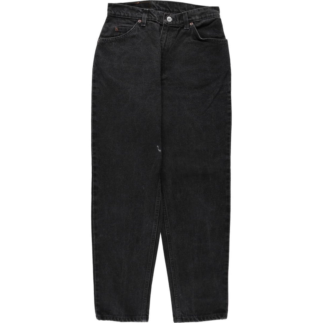 1990'S Levi's 15951-4159 Relaxed Fit Tapered Leg Orange Tab Tapered Denim Pants, Women's Size L (W28 equivalent) cotton black type Vintage Second Hand