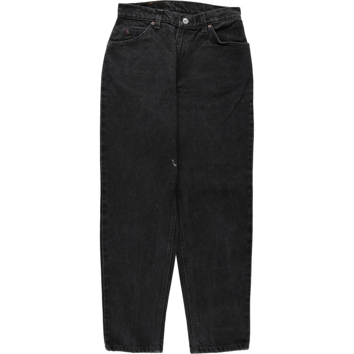 1990'S Levi's 15951-4159 Relaxed Fit Tapered Leg Orange Tab Tapered Denim Pants, Women's Size L (W28 equivalent) cotton black type Vintage Second Hand