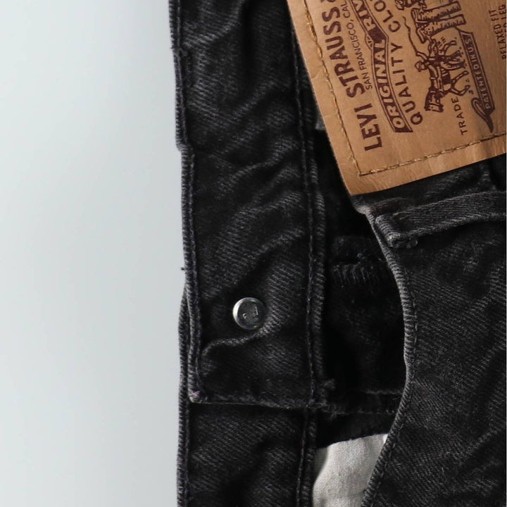 1990'S Levi's 15951-4159 Relaxed Fit Tapered Leg Orange Tab Tapered Denim Pants, Women's Size L (W28 equivalent) cotton black type Vintage Second Hand