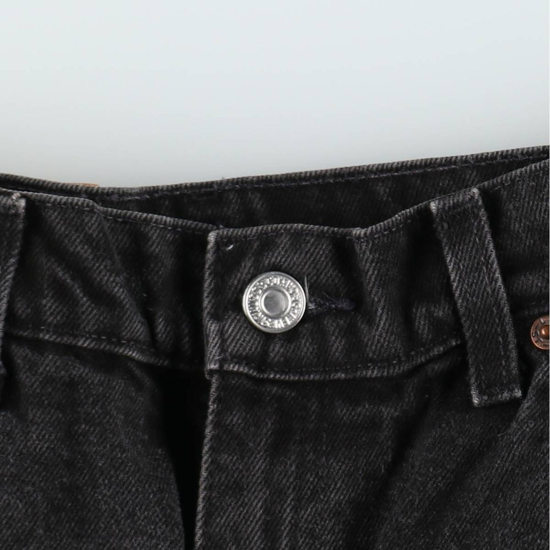 1990'S Levi's 15951-4159 Relaxed Fit Tapered Leg Orange Tab Tapered Denim Pants, Women's Size L (W28 equivalent) cotton black type Vintage Second Hand