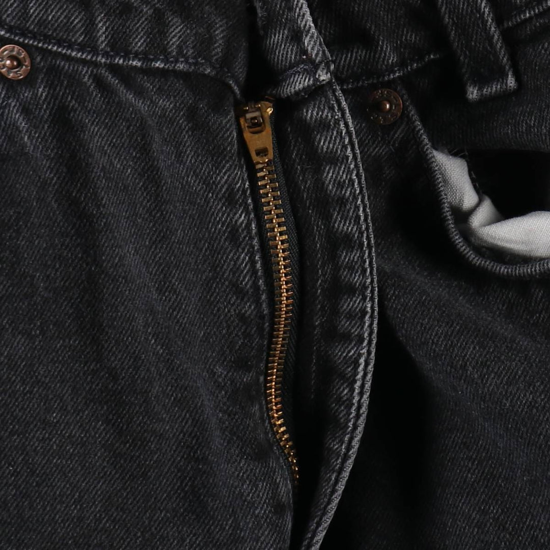 90'S Levi's 40750-4159 Relaxed Fit Orange Tab Black Denim Tapered Jeans, Women's Size M (W26 equivalent) cotton black type Vintage Second Hand