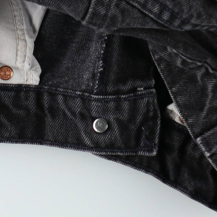 90'S Levi's 40750-4159 Relaxed Fit Orange Tab Black Denim Tapered Jeans, Women's Size M (W26 equivalent) cotton black type Vintage Second Hand