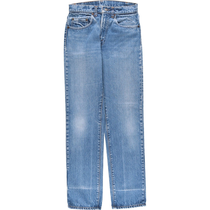 1980'S Levi's 505-0217 Tapered Denim Pants, Made in USA, Women's Size L (W28 equivalent), Vintage. cotton blue type Vintage Second Hand