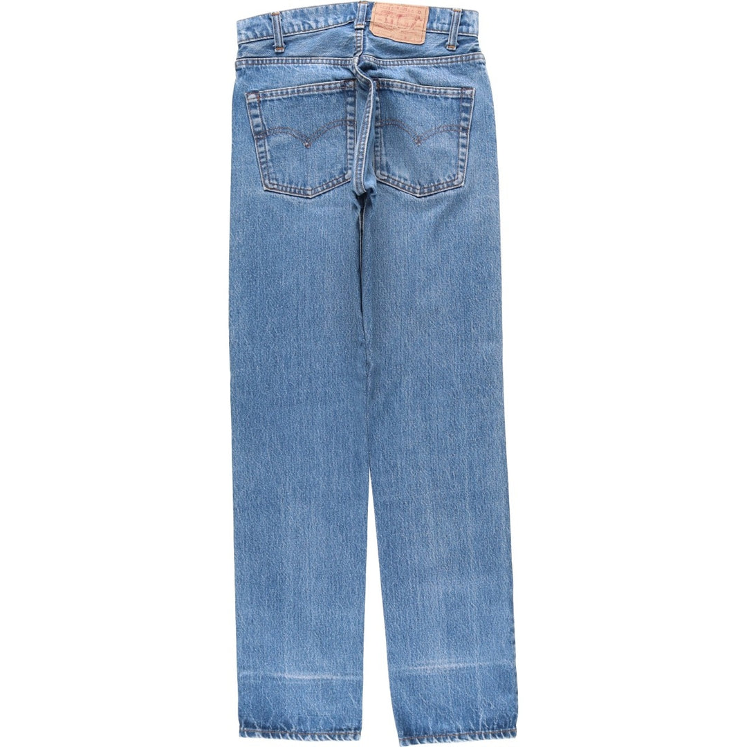 1980'S Levi's 505-0217 Tapered Denim Pants, Made in USA, Women's Size L (W28 equivalent), Vintage. cotton blue type Vintage Second Hand