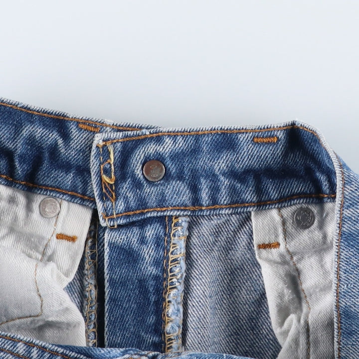1980'S Levi's 505-0217 Tapered Denim Pants, Made in USA, Women's Size L (W28 equivalent), Vintage. cotton blue type Vintage Second Hand