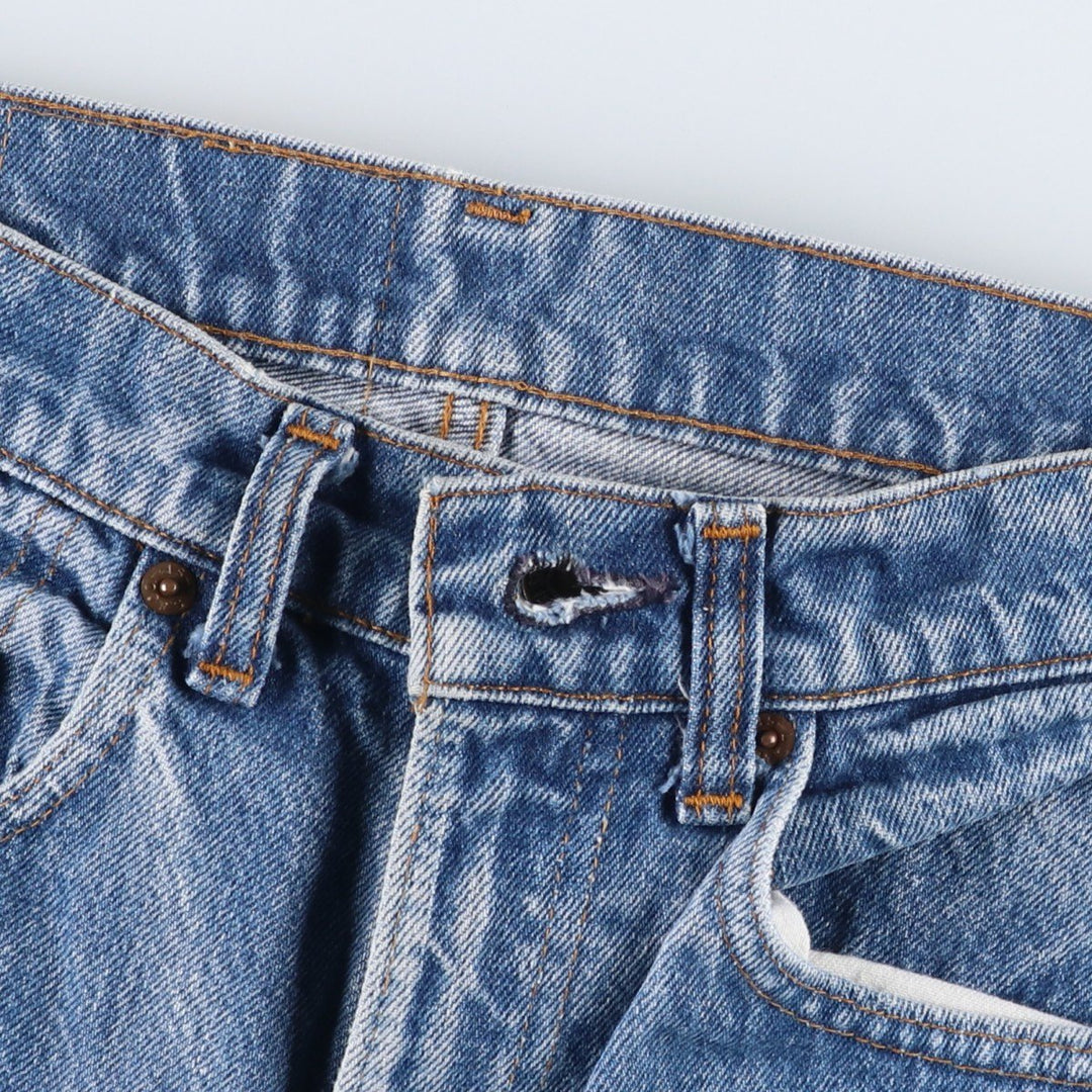 1980'S Levi's 505-0217 Tapered Denim Pants, Made in USA, Women's Size L (W28 equivalent), Vintage. cotton blue type Vintage Second Hand