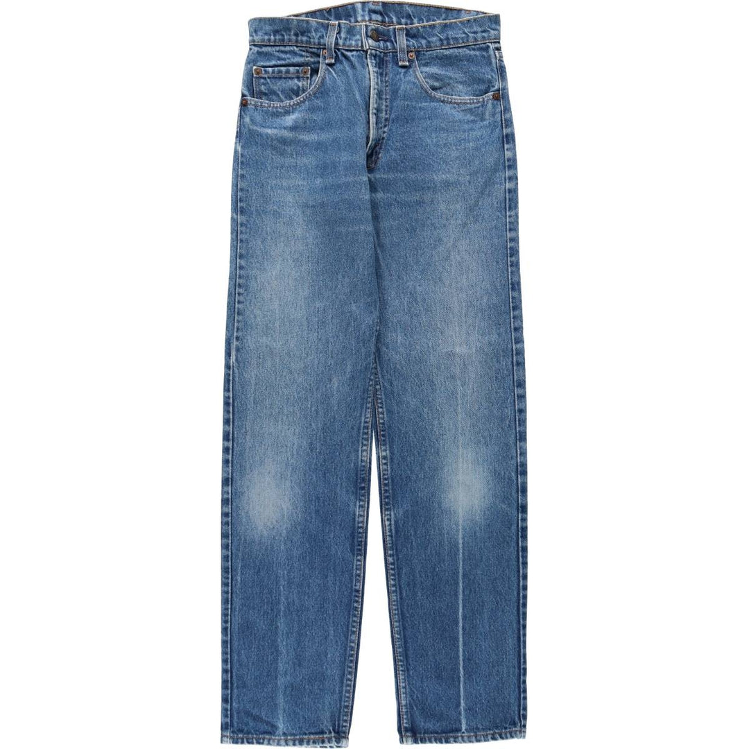 1980'S Levi's 505-0217 Tapered Denim Pants, Made in USA, Women's Size L (W28 equivalent), Vintage. unclear blue type Vintage Second Hand