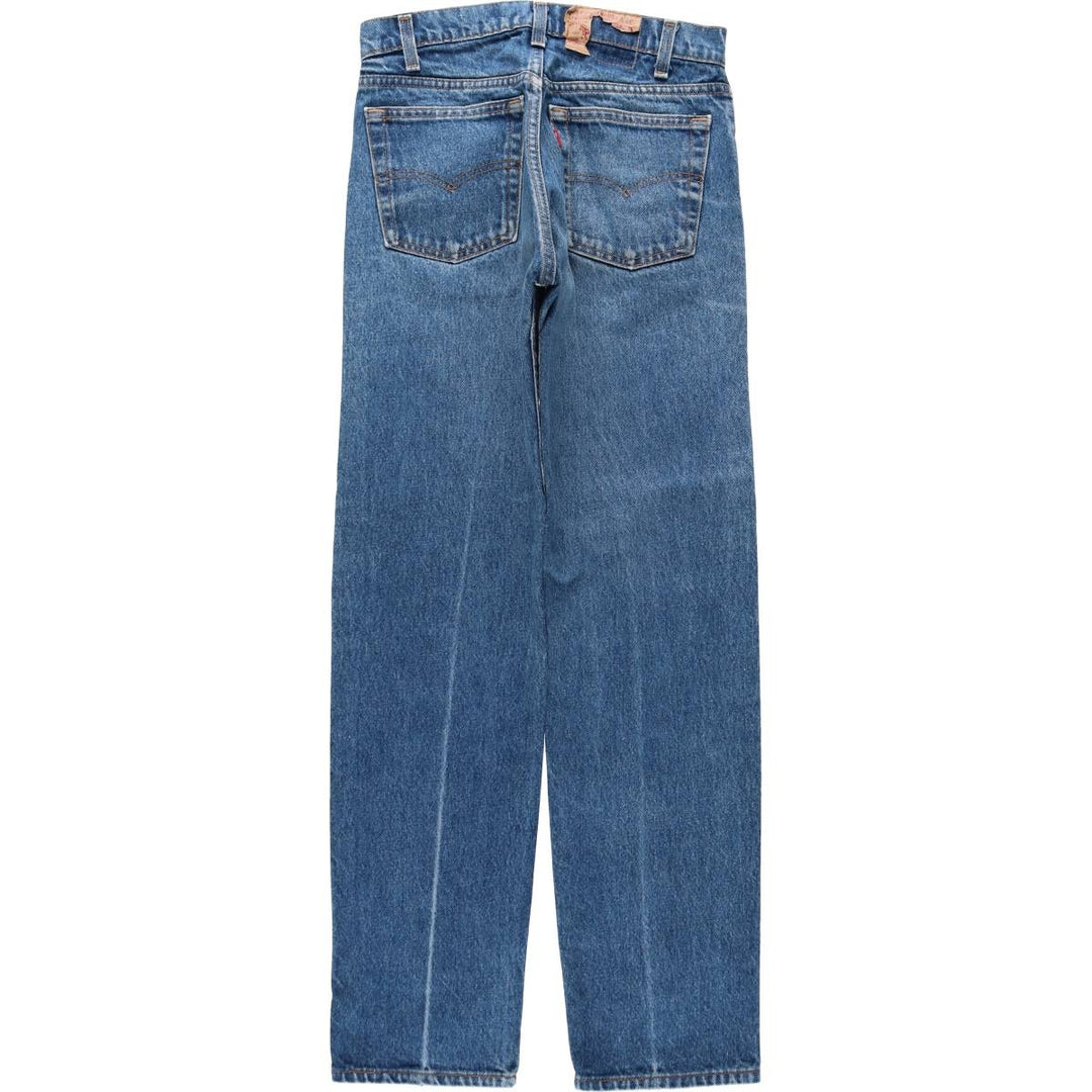 1980'S Levi's 505-0217 Tapered Denim Pants, Made in USA, Women's Size L (W28 equivalent), Vintage. unclear blue type Vintage Second Hand