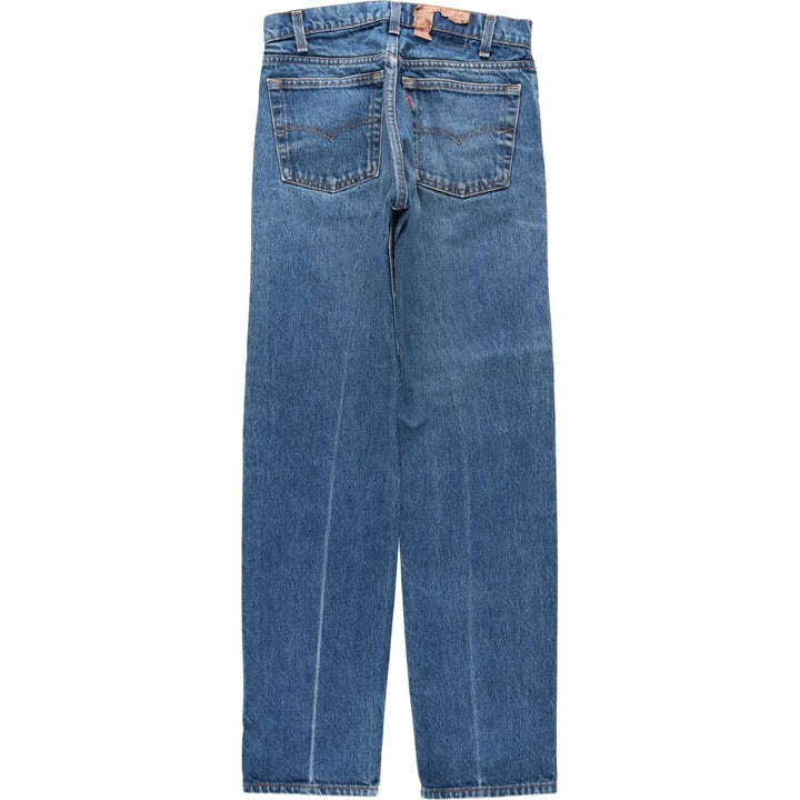 1980'S Levi's 505-0217 Tapered Denim Pants, Made in USA, Women's Size L (W28 equivalent), Vintage. unclear blue type Vintage Second Hand