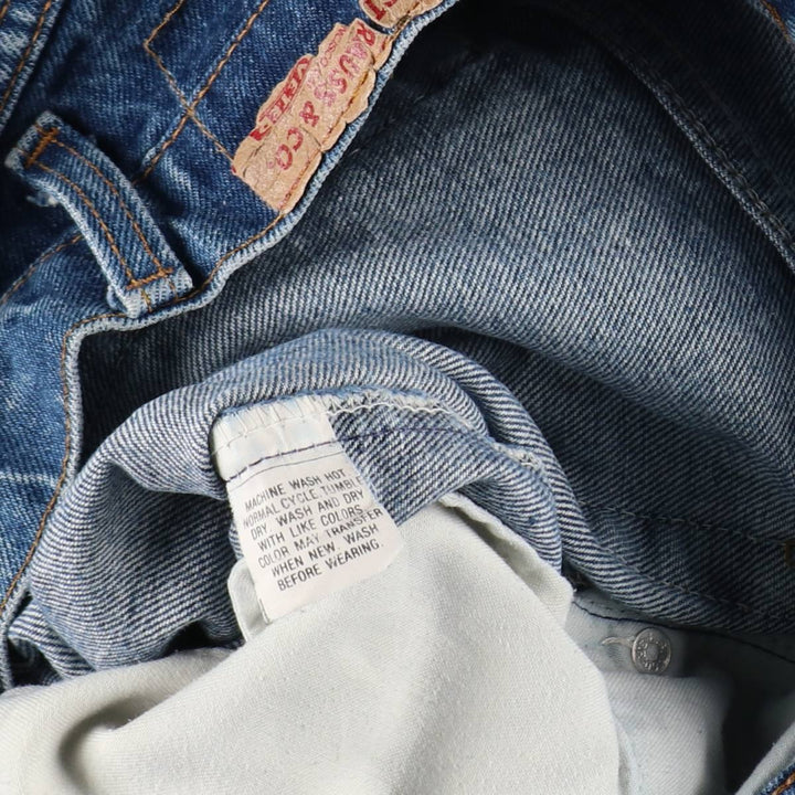 1980'S Levi's 505-0217 Tapered Denim Pants, Made in USA, Women's Size L (W28 equivalent), Vintage. unclear blue type Vintage Second Hand