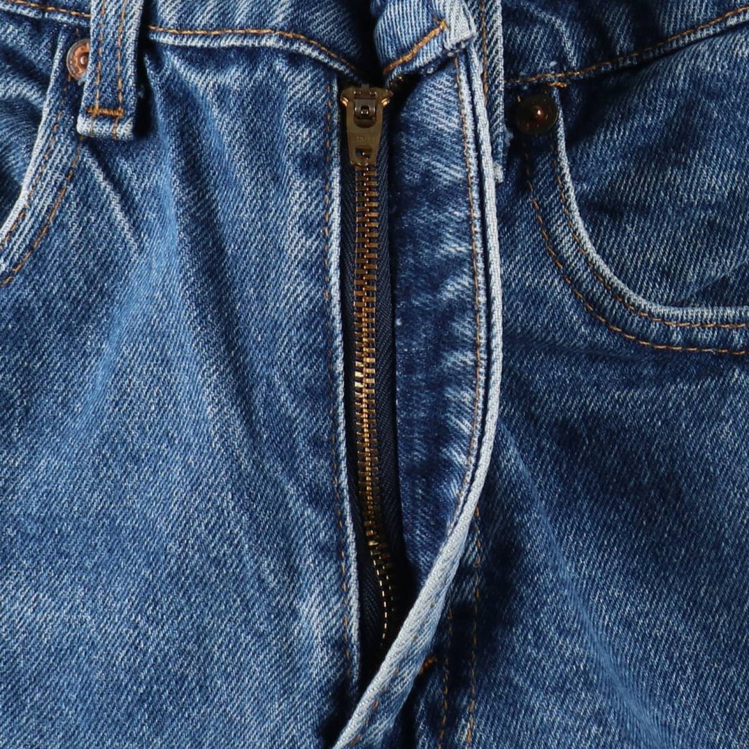 1980'S Levi's 505-0217 Tapered Denim Pants, Made in USA, Women's Size L (W28 equivalent), Vintage. unclear blue type Vintage Second Hand