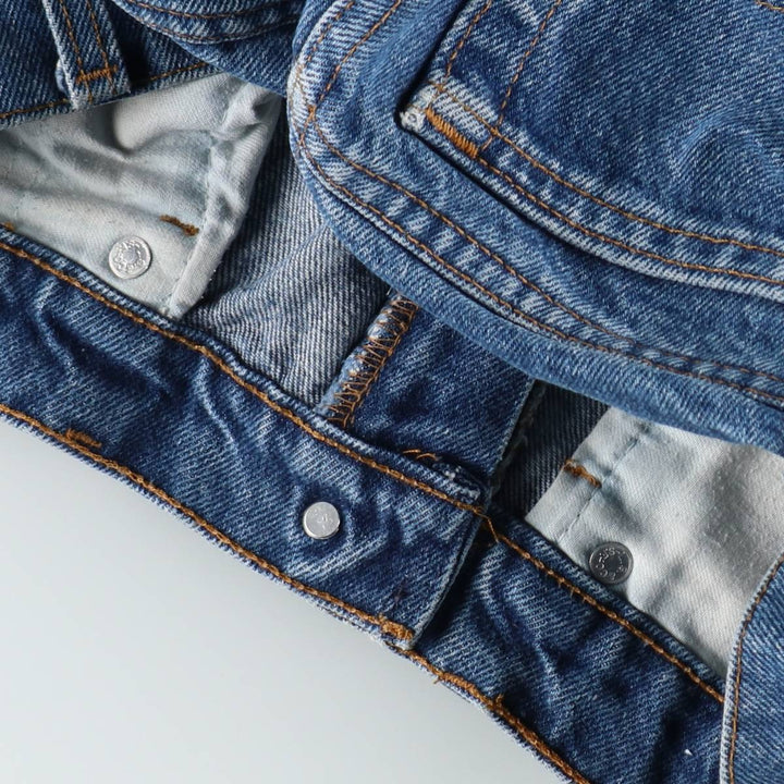 1980'S Levi's 505-0217 Tapered Denim Pants, Made in USA, Women's Size L (W28 equivalent), Vintage. unclear blue type Vintage Second Hand