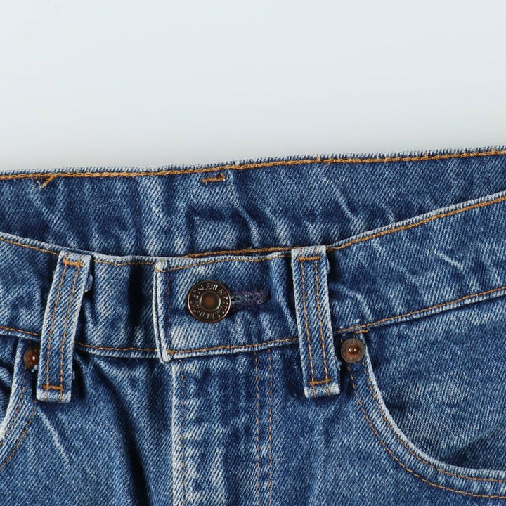 1980'S Levi's 505-0217 Tapered Denim Pants, Made in USA, Women's Size L (W28 equivalent), Vintage. unclear blue type Vintage Second Hand