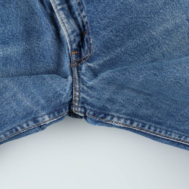 1980'S Levi's 505-0217 Tapered Denim Pants, Made in USA, Women's Size L (W28 equivalent), Vintage. unclear blue type Vintage Second Hand