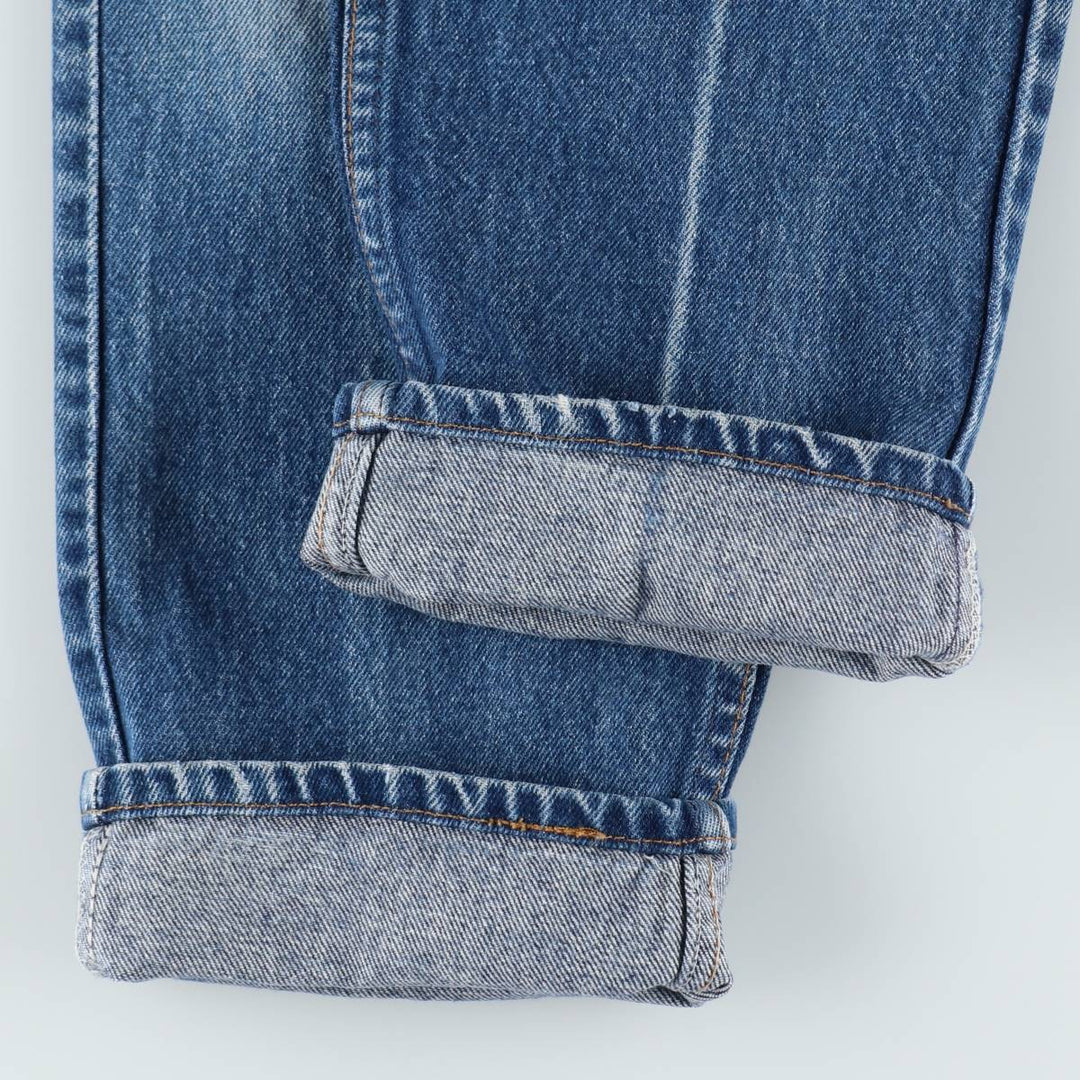 1980'S Levi's 505-0217 Tapered Denim Pants, Made in USA, Women's Size L (W28 equivalent), Vintage. unclear blue type Vintage Second Hand
