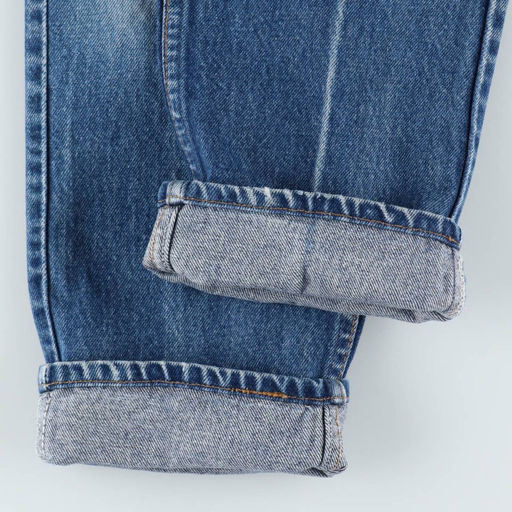 1980'S Levi's 505-0217 Tapered Denim Pants, Made in USA, Women's Size L (W28 equivalent), Vintage. unclear blue type Vintage Second Hand