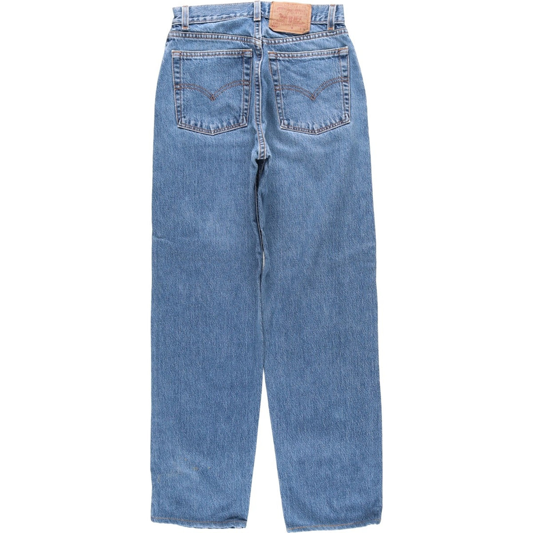 2000'S Levi's 560 Loose Fit Straight Leg Tapered Denim Pants, Made in USA, Women's Size L (W27 equivalent) cotton blue type Vintage Second Hand