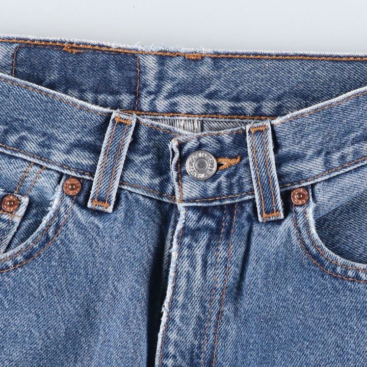 2000'S Levi's 560 Loose Fit Straight Leg Tapered Denim Pants, Made in USA, Women's Size L (W27 equivalent) cotton blue type Vintage Second Hand