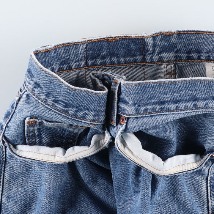 2000'S Levi's 560 Loose Fit Straight Leg Tapered Denim Pants, Made in USA, Women's Size L (W27 equivalent) cotton blue type Vintage Second Hand