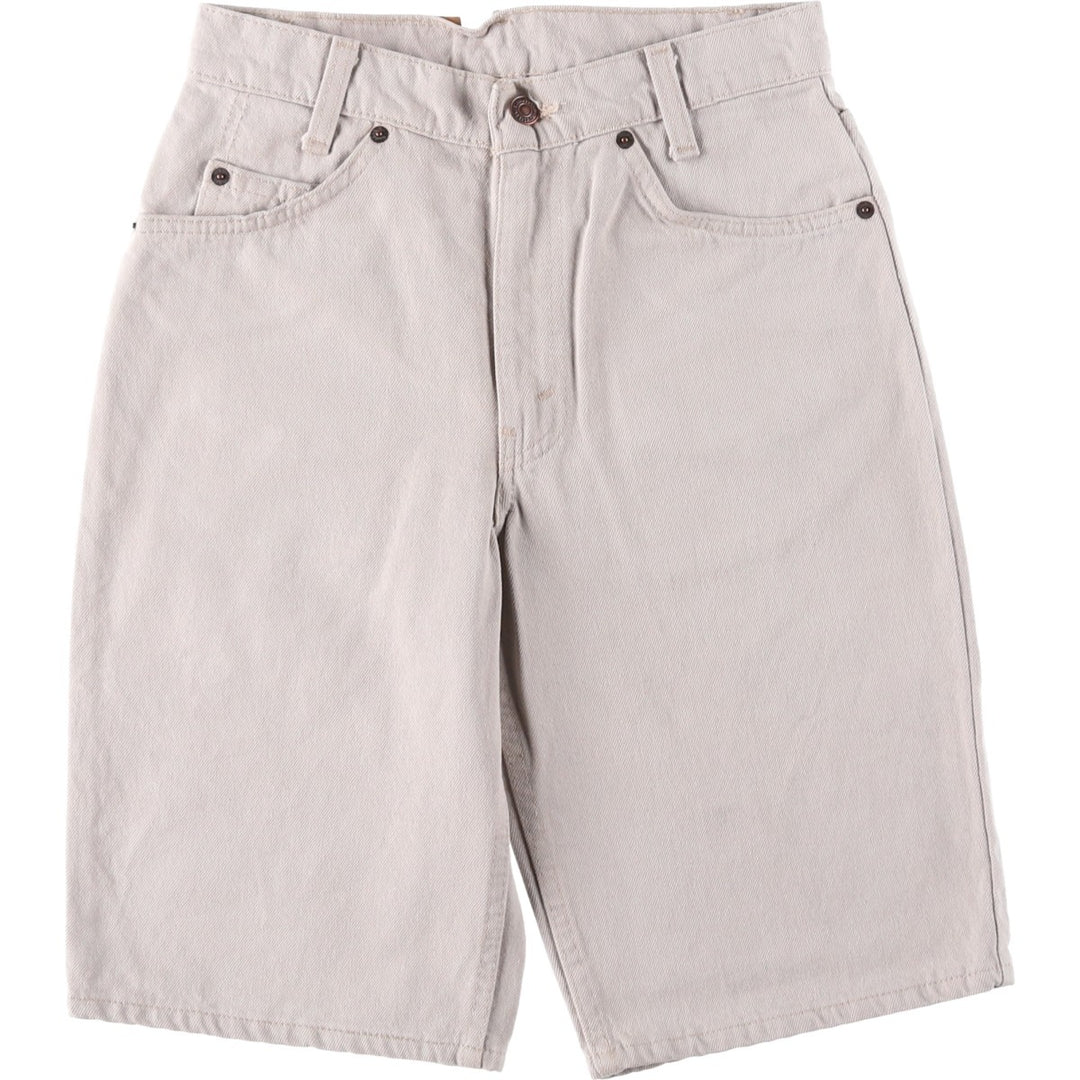 90'S Levi's 550 Relaxed Fit Student 30705-1894 Orange Tab Denim Shorts, Women's Size L (W27 equivalent) unclear Beige type Vintage Second Hand