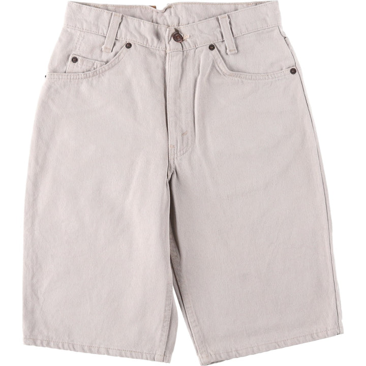 90'S Levi's 550 Relaxed Fit Student 30705-1894 Orange Tab Denim Shorts, Women's Size L (W27 equivalent) unclear Beige type Vintage Second Hand