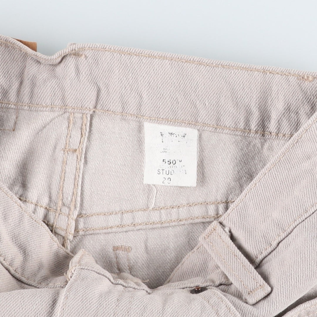 90'S Levi's 550 Relaxed Fit Student 30705-1894 Orange Tab Denim Shorts, Women's Size L (W27 equivalent) unclear Beige type Vintage Second Hand