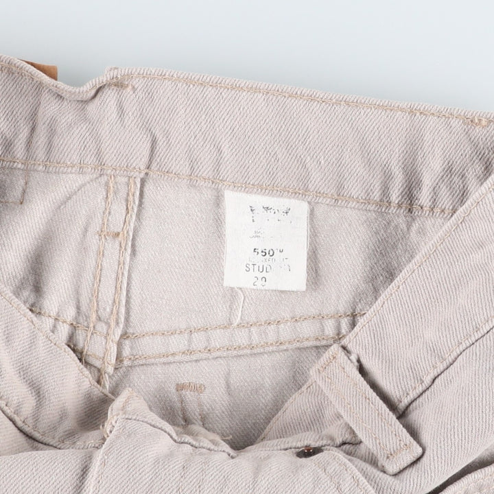 90'S Levi's 550 Relaxed Fit Student 30705-1894 Orange Tab Denim Shorts, Women's Size L (W27 equivalent) unclear Beige type Vintage Second Hand