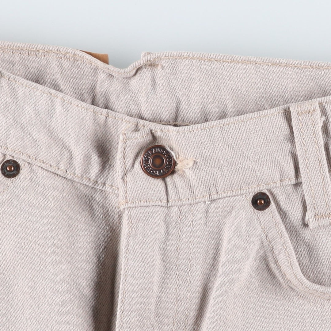 90'S Levi's 550 Relaxed Fit Student 30705-1894 Orange Tab Denim Shorts, Women's Size L (W27 equivalent) unclear Beige type Vintage Second Hand