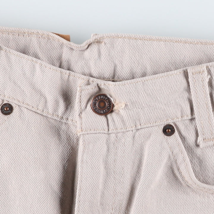 90'S Levi's 550 Relaxed Fit Student 30705-1894 Orange Tab Denim Shorts, Women's Size L (W27 equivalent) unclear Beige type Vintage Second Hand