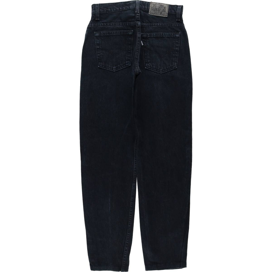 ~90'S Levi's Silver Tab GUYS FIT Black Denim Tapered Denim Pants, Made in USA, Women's Size M (W26 equivalent) unclear black type Vintage Second Hand