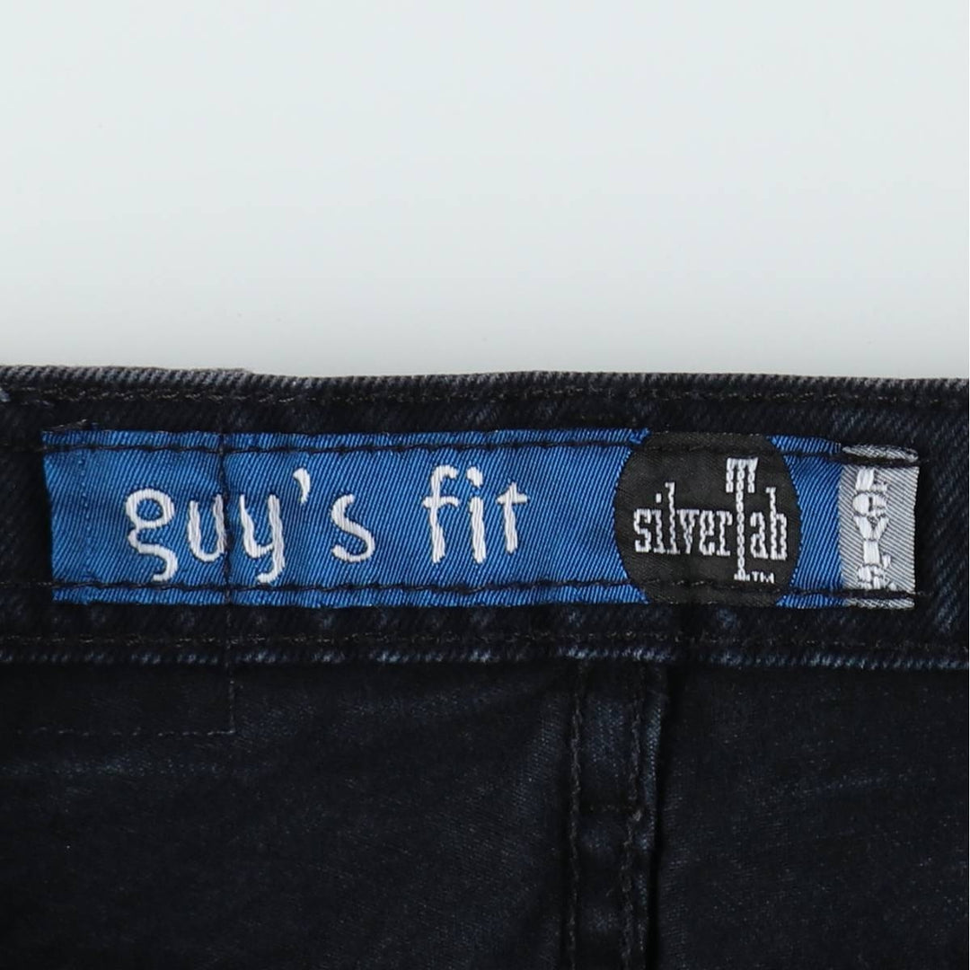 ~90'S Levi's Silver Tab GUYS FIT Black Denim Tapered Denim Pants, Made in USA, Women's Size M (W26 equivalent) unclear black type Vintage Second Hand